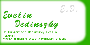 evelin dedinszky business card